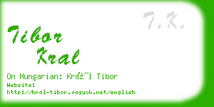 tibor kral business card